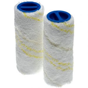 Vhbw Lot de rouleaux en microfibre compatible avec Kärcher FC 7 Signature Line nettoyeur de sol - 2 pièces