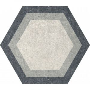 Carrelage hexagonal loft gris mix 25x25 cm