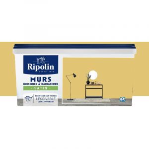 Ripolin Peinture Murs, Boiseries, Radiateurs Satin Jaune peske 2,5 l