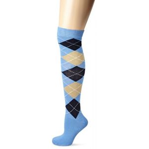 Pfiff 100322 Chaussettes d'équitation à Carreaux Unisexe, Mixte, 100322-43-37, Blue/Light Blue, 37-39