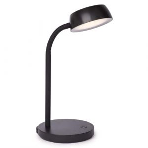 Maul Lampe de bureau LED abby | Petite lampe de bureau avec pied | Lampe de table moderne pour bureau | Lampe LED flexible avec température de couleur de 3000 K | Noir