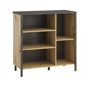 Calicosy Commode 5 cases en bois imitation chêne clair - CO13001