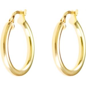 Boucles d'Oreilles - L'ATELIER D'AZUR - Or Jaune 18 Carats - Créoles rondes - Diamètre 1cm