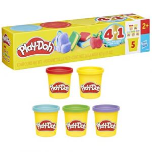 Play-Doh Pack de 5 Pots Retour &agrave; l'&eacute;cole, Pots de 85 g de p&acirc;te &agrave; Modeler, Jouets pr&eacute;scolaires pour Enfants, r&eacute;compenses, Loisirs cr&eacute;atifs, d&egrave;s 2 Ans