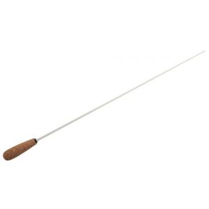 Classic Cantabile B-1 Baton de Conducteur Blanc, Poignée Droit en Liège