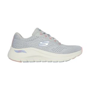 Skechers Femme Arch FIT 2.0 BIG League, Garniture Corail pervenche Gris Clair, 41 EU