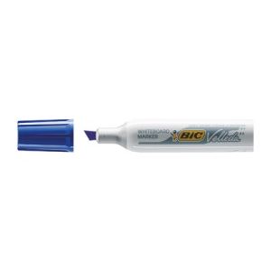 Image de Bic Marqueur Velleda 1781 effaçable à sec encre bleue pointe biseau