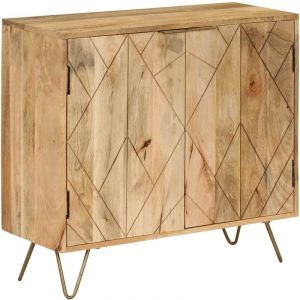 Image de Buffet bahut armoire console meuble de rangement bois de manguier m if 80 cm 4402048