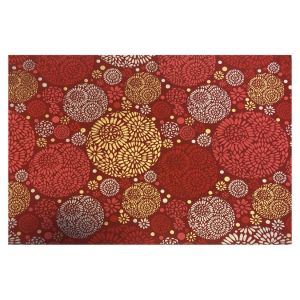 Papier indien 50 x 70 cm 120 g/m² Dollop Rouge Rose Or & Argent