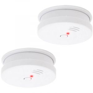 wiltec 2 detecteurs de fumee alarme avertisseur anti incendie pile 9v cerifie en 14604