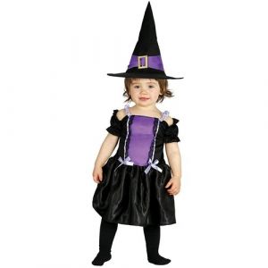 Déguisement petite sorcière noir violet bébé - 18/24 mois - noir - guirca 85828