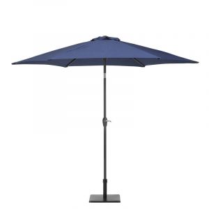 Image de Beliani Parasol bleu marine pour jardin 267 cm Varese