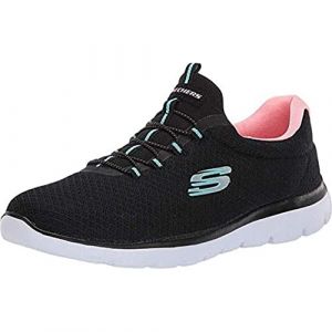 Skechers Summits Chaussures de Sport pour Femme Gris/Violet - Noir - Noir/Rose, 38 EU