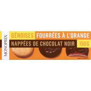 Monoprix G&eacute;noises napp&eacute;es de marmelade d'orange et de chocolat noir - Le paquet de 150g