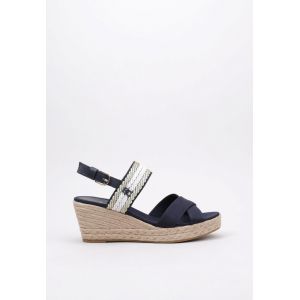 Tommy Hilfiger Sandales compensées en toile Bleu - Couleur Bleu - Taille 39