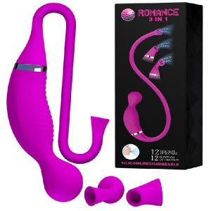 Image de Pretty love Vibromasseur Stimulateur Clitoridien Effet Succion Romance 3 en 1 Baile