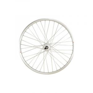 Image de Velox Roue vtc 28 av ecrou axe plein jante argent mach1 m240 moyeu shimano dynamo 6v 2 4w 36t