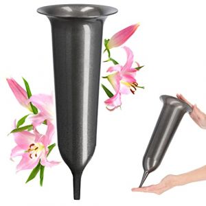 Vase funéraire KADAX, Vase en Plastique, Vase à Fleurs, Vase pour Fleurs, Vase de cimetière résistant aux intempéries, Vase enfichable résistant au Gel pour Tombe