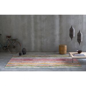Naf Naf Tapis moderne plat multicolore ray&eacute; Helga Multicolore 140x200