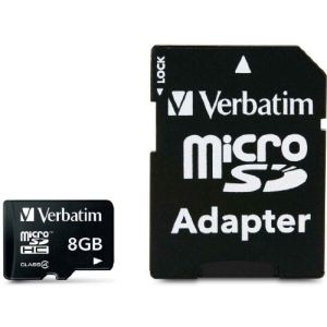 Image de Verbatim 43967 - Carte m&eacute;moire microSD 8 Go classe 4