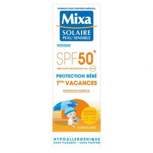 Mixa Lait solaire b&eacute;b&eacute; 1 eres vacances SPF 50+