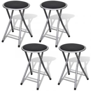 VidaXL Tabourets de bar pliables 4 pcs Similicuir