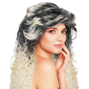 Ruedelafete Perruque 80's cheveux longs décolorés
