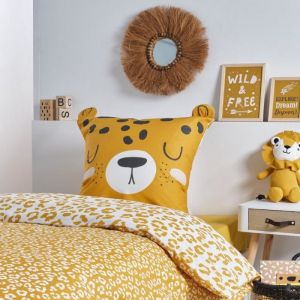 Today Parure de lit Funny - 1 personne - 140 x 200 cm - 100% coton - Blanc Motif Tropical