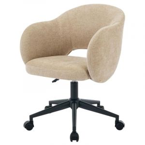 Chaise de bureau - Tissu texturé - Beige - acacilio