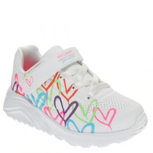 Skechers Garçon Fille Uno Lite Love Levitate Basket, Blanc, 26.5 EU