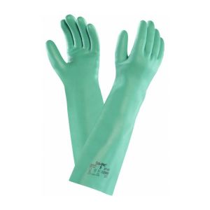 Image de Ansell Solvex 37-185 Gants en nitrile, protection contre les produits chimiques et les liquides, Vert, Taille 7 (Sachet de 1 paire)