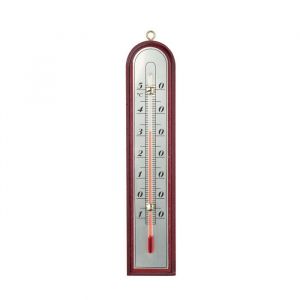 Velamp Thermom&egrave;tre int&eacute;rieur/ext&eacute;rieur en Bois 27 cm Luxury, Marron