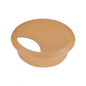 Cyclingcolors 1x Passe câble Bureau Table Fil diamètre 70mm encastrable Cordon Prise Ordinateur écran Accessoire ameublement (Marron Clair)