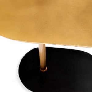 Kare Design Table d'appoint Slide noire et dorée