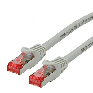 Roline Cordon LAN Cat 6 - Component Level - Câble réseau S/FTP Ethernet avec connecteur RJ45 - gris 10 m