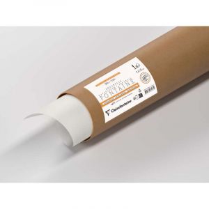 Clairefontaine 976036C Rouleau Fontaine Extra Blanc - Papier Aquarelle Extra Blanc 100% Coton Grain Satiné - Qualité Professionnelle 1,4x5m 300g