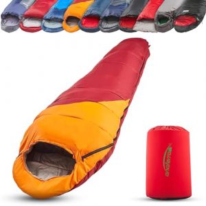 Anaterra Sac de Couchage MySunny - jusquà -11°C 3 Saisons 200x70 cm Imperméable Style Maman - Couverture pour Camping Hiking