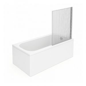 Villeroy & Boch Baignoire droite Oberon quaryl 170 x 70 cm + Pare bain droite AURYS Raywall chrom&eacute;