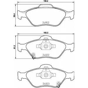 Brembo Jeu de 4 plaquettes de frein avant (065P 83 159)