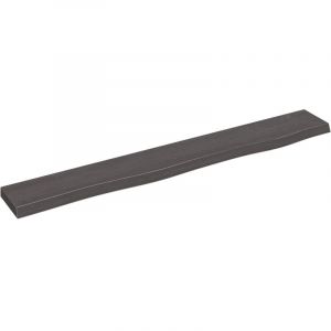 VidaXL Étagère murale marron foncé 80x10x2 cm bois chêne massif traité