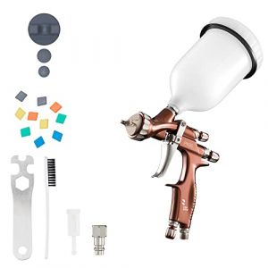 Pistolet à Peinture Professionnel PK80 - BenBow - HVLP, buse de 1,3mm - Spray Gun avec Godet gravité de 600ml