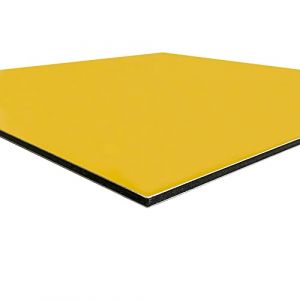 Panneau Composite Aluminium Couleur 3 mm - Plaque Aluminium Composite. Plaque Alu Couleur 3 mm. Composite Aluminium Couleur - Jaune - 200 x 200 mm