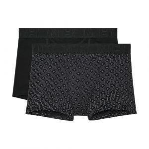 HOM Pack de 2 boxers me avec ouverture HO1 en coton Neels Noir - Taille S