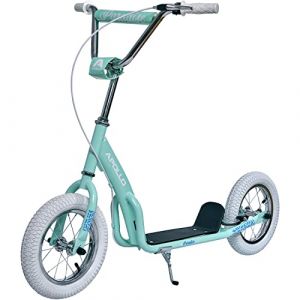 Apollo Trottinette Retro Scooter Paradise &ndash; Vert menthe &ndash; pneus gonflables 125 design vintage pour enfants