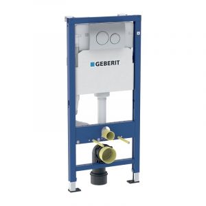 Geberit Pack B&acirc;ti-support Duofix 112cm + Plaque de commande Chrome Delta20 + fixations murales (458.134.21.3)