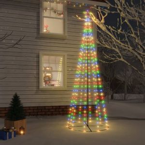 VidaXL Arbre de Noël cône 310 LED Colorées 100x300 cm