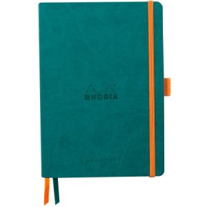 Rhodia Carnet d'organisation Goalbook - A5 - 240 pages pointill&eacute;es - Plusieurs coloris disponibles Paon