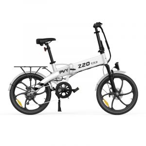 Vélo électrique PVY Z20 Pro 250W moteur batterie 36V/10.4Ah autonomie 80km 20" blanc