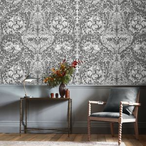Papier peint panoramique William Morris African Marigold Grey 400 x 250cm Gris