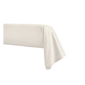 Essix ITC Taie de traversin, Percale de Coton, Meringue, 43x190 cm